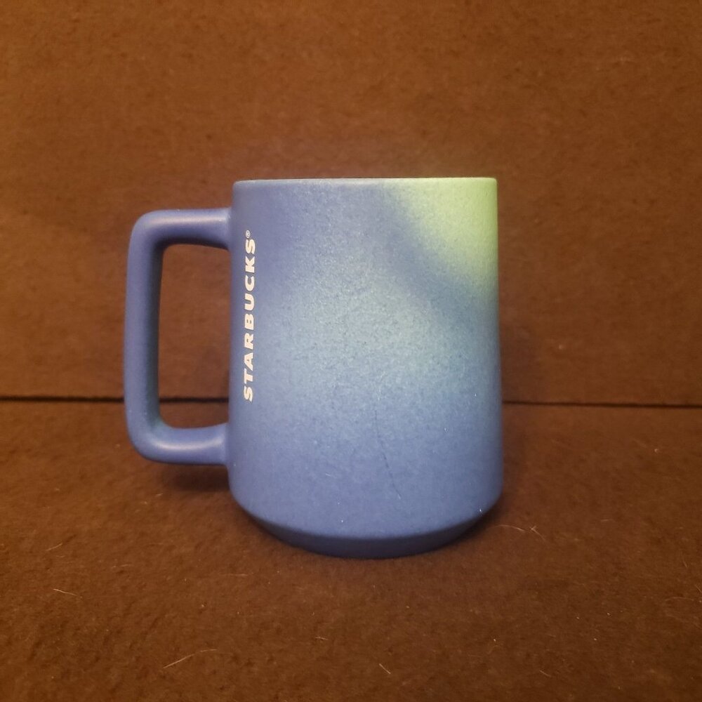 STARBUCKS‎ Blue Green Ombre Summer Coffee Mug 14 fl oz